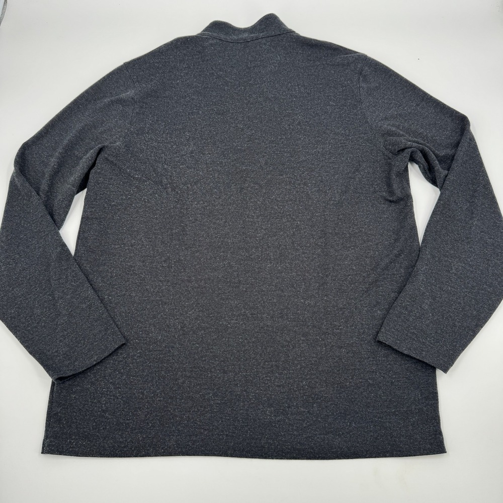Mizzen+Main Quarter Zip Pullover Mens XL Charcoal‎ Gray Trim Fit Performance Lux - Picture 6 of 8